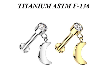 Лабрет из титана анивия