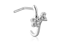 Нострил цветок с фианитами