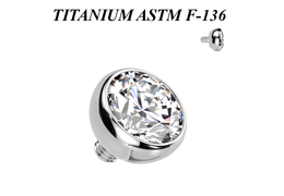 Накрутка из титана Ti Metal чаша с фианитом