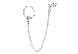 Украшение для хеликса кольцо со стразом