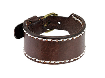 Браслет из кожи, коричневый