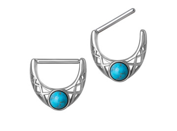 Кликер для груди с бирюзой