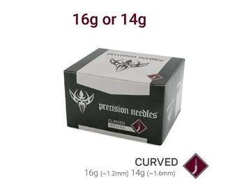Иглы для пирсинга Precision Needles изогнутые, упаковка 50шт.
