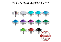 Накрутка из титана с премиальным кристаллом Накрутка из титана с премиальным кристаллом