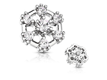 Накрутка кристальная снежинка