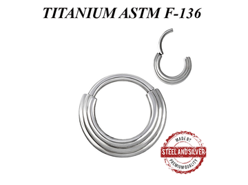 Кликер из титана Steel and Silver триплекс