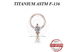 Кольцо из титана Steel and Silver розовое золото с кластером Swarovski Кольцо из титана Steel and Silver розовое золото с кластером Swarovski