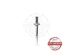 Накрутка Steel and Silver кинжал с фианитом Накрутка Steel and Silver кинжал с фианитом