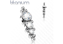 Кластер из титана со стразами