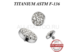 Накрутка из титана с премиальными кристаллами
