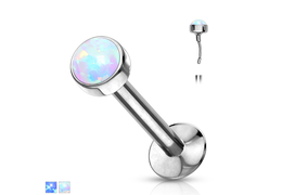 Безрезьбовой лабрет с опалом Безрезьбовой лабрет с опалом