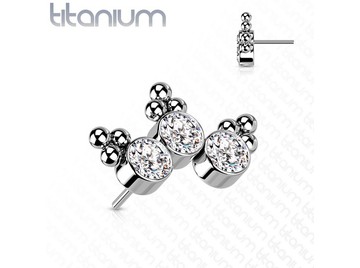 Вставка из титана с кластером кристаллов