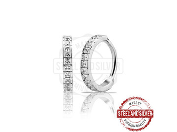 Кликер Steel and Silver с сетом фианитов