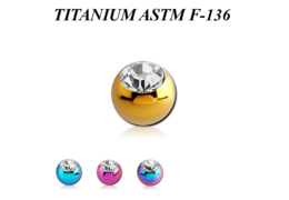 Шарик из титана с цветным анодированием Шарик из титана с цветным анодированием