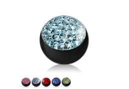 Шарик с чёрным покрытием и стразами Шарик с чёрным покрытием и стразами