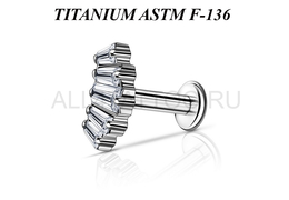 Лабрет из титана Ti Metal эфра