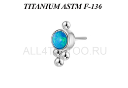 Вставка титановая Ti Metal с опалом