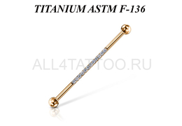 Индастриал из титана с золотым покрытием Ti Metal интрига