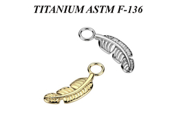 Подвеска из титана перо Подвеска из титана перо