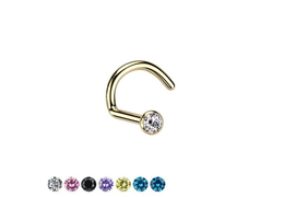 Нострил с золотым pvd покрытием