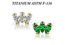 Накрутка из титана Ti Metal с золотым покрытием азимут